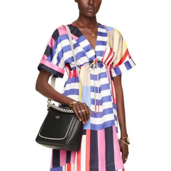 Kate Spade Navy Blue Leather Small Wood Drive Harris Shoulder Bag  - NOT WORN - Picture 4 of 8